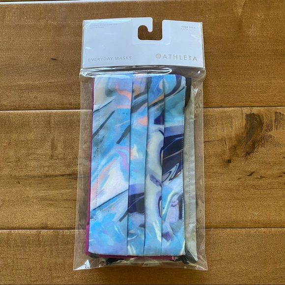NWT Athleta Everday Printed Face Mask Pack of 5 - Picture 2 of 10